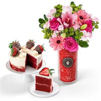 Grand Red Velvet Cake  Bouquet Gift Set